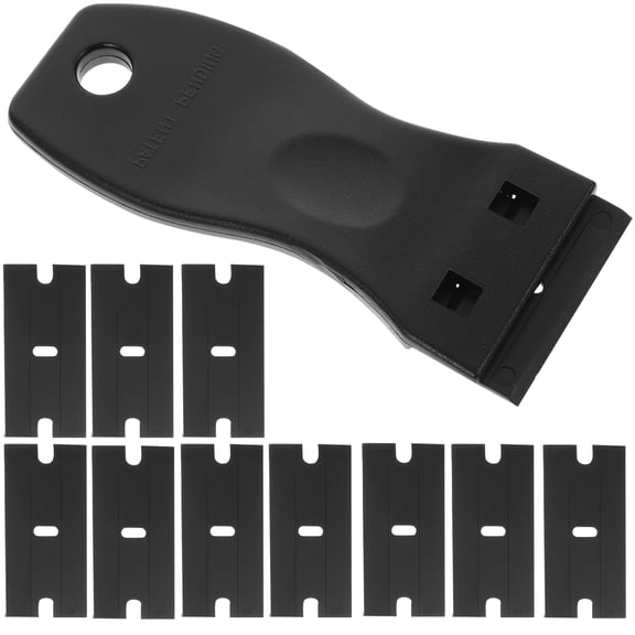 Plastic Blade Scraper for Glue Scraping Black Practical Tool with Durable Plastic Blades 1 Set
