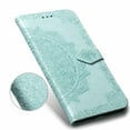 thumbnail image 5 of Galaxy S10 Wallet Cases and Covers, Allytech Slim Premium PU Flip Stand Cover Mandala Embossed Full Body Protection with Card Holder Magnetic Closure for Samsung Galaxy S10 Phone, Green, 5 of 9