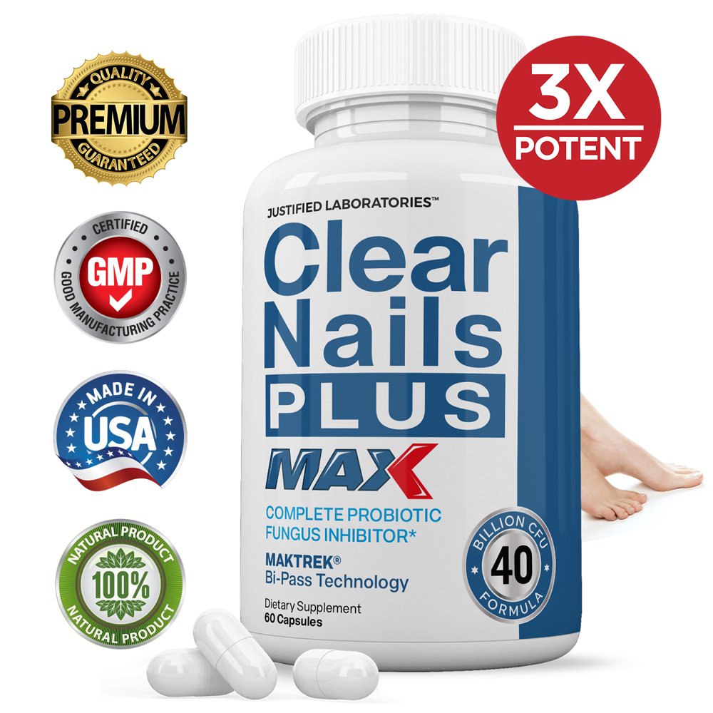Clear Nails Plus Max 40 Billion Probiotic CFU Toenail Finger Nail
