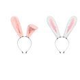 thumbnail image 1 of 2 Diademas Largas con Orejas de Conejo para Cosplay. blanco rosa Macarena sombreros de cosplay, 1 of 7