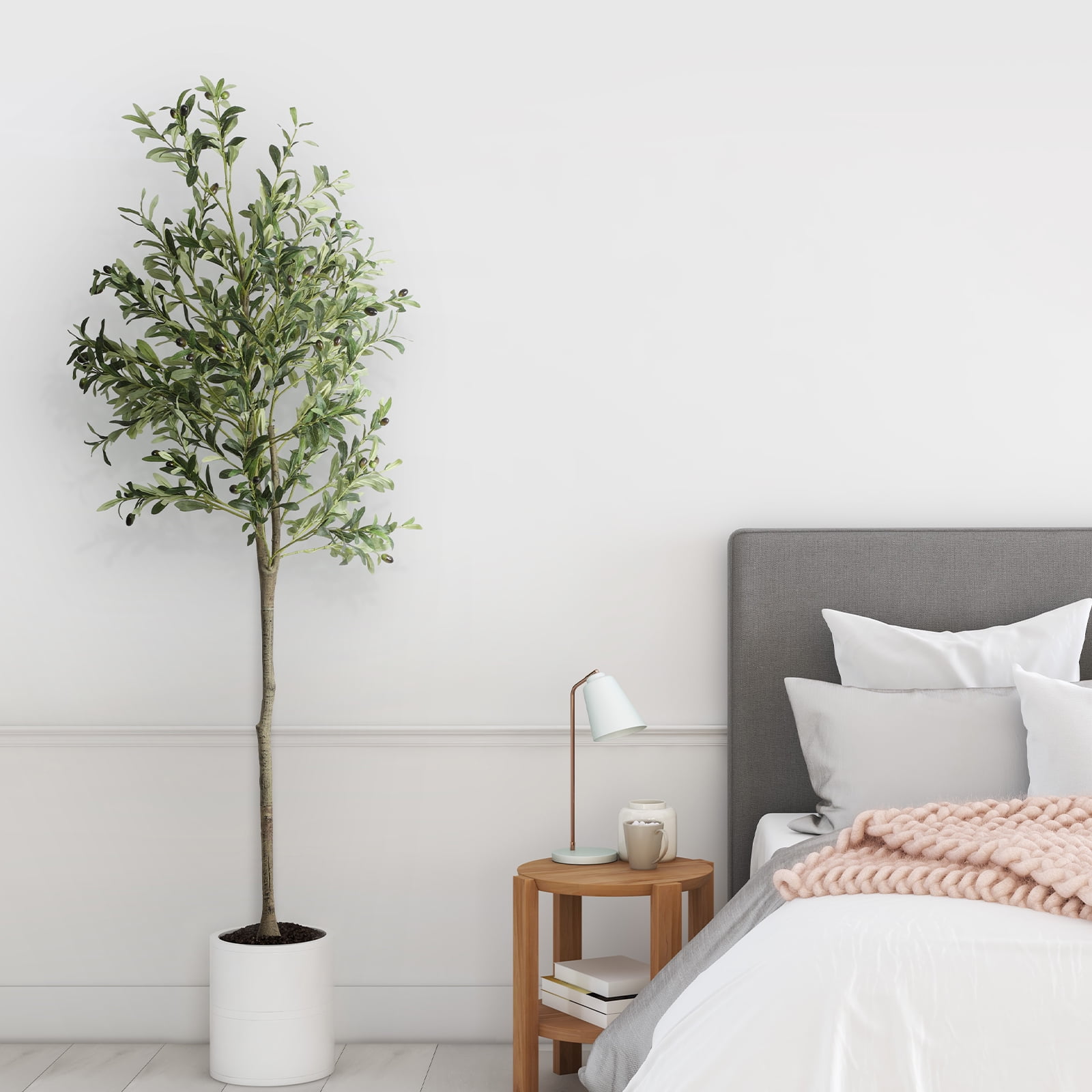 Indoor Faux Artificial Olive Tree, 6ft