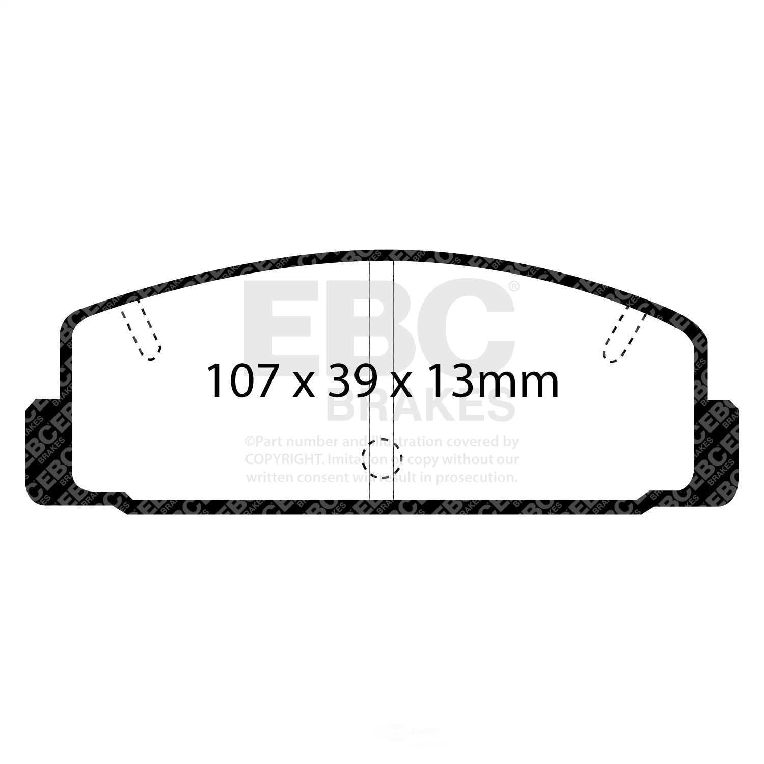 EBC Brakes Yellowstuff 4000 Series Street and Track Brake Pad Set Fits select: 2003-2005 MAZDA 6, 2003 MAZDA PROTEGE