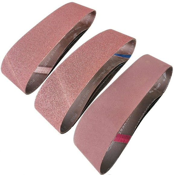 Tonmp 12 PCS 4" x 36" Premium Sander Belts - 4 Each of 40 80 120 Grit Aluminum Oxide Sanding Belts For Belt sander (4x36 inch)