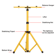DIYMAG Archery Target Stand, Collapsible Triangle Target Stand, Stainless Steel Archery Target Stand (Yellow)