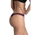 thumbnail image 4 of Fruit of the Loom Women's Microfiber Ribbed Thong Underwear, 6-Pack, 4 of 8