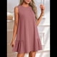 thumbnail image 4 of Vestido Tipo Chaleco Sin Mangas con Cuello Redondo y Color Sólido, Color , Talla M, 4 of 5