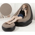 thumbnail image 6 of Inflatable Lounge Chair with Foot Stool & Pump, Portable Heavy-Duty Recliner, Space-Saving Indoor/Outdoor Chair for Patio, Camping, Living Room, Ideal Gift, 6 of 8