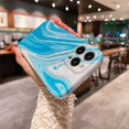 thumbnail image 2 of Compatible with iPhone 14 Pro Max Case, Glitter Silver Marble Stylish Hard Back Cover, Luxury Shockproof Lens Camera Protection Sparkly Phone Case for iPhone 14 Pro Max for Women- Light Blue, 2 of 12