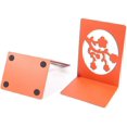 thumbnail image 3 of Creative Landscape Design Decorative Bookends - Bright Orange Yellow Color Book Ends for Shelves, Non Skid Metal Heavy Duty Bookends, Cute Book Divider Stopper Supports for Gift (Orange Wintersweet), 3 of 7