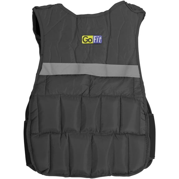 GoFit 10-Pound Weighted Vest for Strength Training with Adjustable Weight Packets