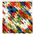 thumbnail image 3 of Ambesonne Art Shower Curtain, Diagonal Geometric Vibrant, 69"Wx70"L, Multicolor, 3 of 3