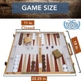thumbnail image 3 of WE Games Map Design Backgammon Set - 18 inch with Stitched Points, 3 of 11