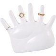 thumbnail image 4 of Rings Hand Holder, Hand Jewelry Holder, Wooden Hand Form Jewelry Display Jewelry Holder, All Round Display,Fade Resistant Exquisite Hand Jewelry Display Stand,for Bracelets Watches, Rings(White), 4 of 9