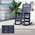 thumbnail image 6 of Oversized HDPE Outdoor Rocking Chair, All-Weather High Back Porch Rocker, Dark Blue, 6 of 7