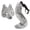 Grey, variant on Halloween Fursuit Wolf Teeth Mask with Tail,Realistic Furry Wolf Mask Therian Costume for Animal Role-Play Party