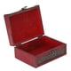 thumbnail image 3 of Caja de almacenamiento de joyas cuadrada vintage, vitrina decorativa de madera hecha a mano, 3 of 10