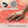 thumbnail image 6 of ODIKA 8'x10' Washable Area Rug Non-Shedding, Easy Care, Peach Concentric Spiral Coral Blush Flowing Gradient Curves Contemporary for King Size Bedroom Under Bed, Master Suite, 6 of 7