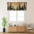 thumbnail image 2 of Rustic Cabin Rod Pocket Valances for Kitchen Forest Bear Deer Country Farmhouse Lodge Wooden Board Privacy Window Valances for Living Room Kitchen, 2 of 6
