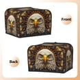 thumbnail image 3 of Lsque Vintage Pattern Bald Eagle Print 4 Slice Toaster Cover , Kitchen Appliance Dustproof Protector , Toaster Protector Dustproof Kitchen Appliance Cover, 3 of 7