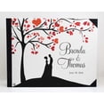 thumbnail image 3 of Darling Souvenir White Love tree & Couple Wedding Guest Book Hardbound Guest Sign-In Book Guest Registry Guestbook-7 x 9 Inches, 3 of 5