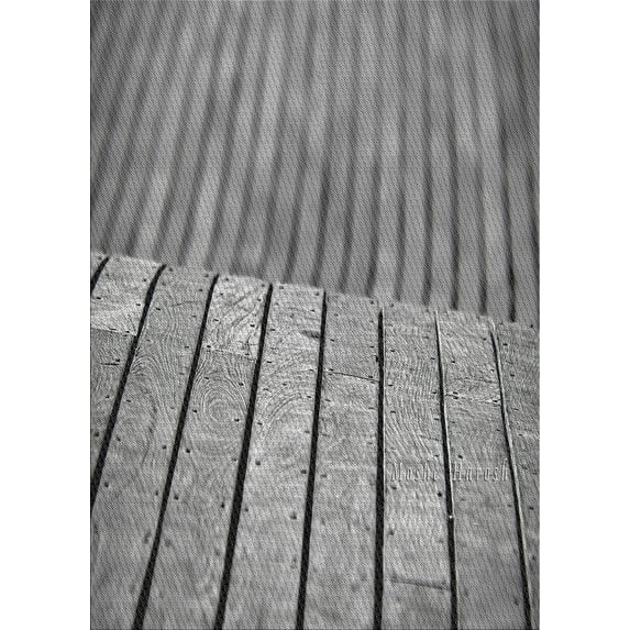 Ahgly Company Indoor Rectangle Patterned Gray Novelty Area Rugs, 2' x 5'