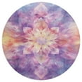 thumbnail image 3 of Kaleidoscope Mandala Colorful Floral Boho Round Small Area Rug, Print Non Slip Washable Floor Mat, Soft Throw Rug for Living Room, Powder Room Entryway, Bathroom, Bedside, 3 of 6