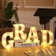 thumbnail image 2 of GRAD 2026 LED Marquee Light Up Letters Sign, Graduation Table Decorations for Class of 2026 Party, Kindergarten Preschool High School College Graduation Decor, 2 of 7