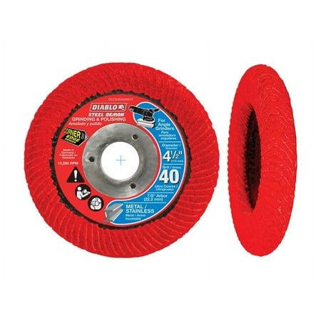 UPC: 0008925094043 | Diablo Steel Demon 4.5 in. Zirconia Aluminum Oxide Bolt-On Sanding Disc 40 Grit Ultra Coarse 1 pk