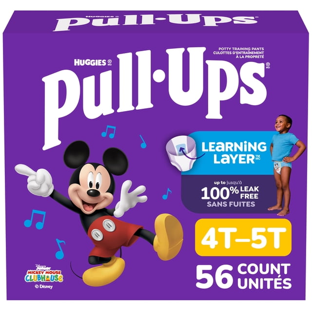 Pull-Ups Boys' Potty Training Pants, 4T-5T (38-50 lbs), 56 Count