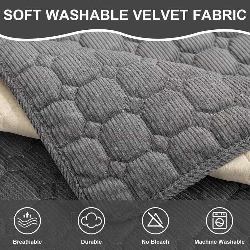 SHANNA Sofa Covers Soft Corduroy Sectional Couch Covers Nonslip Sofa Slipcover for Dogs Cats Pet Loveseat Recliner Leather L Shaped Sofa, Armrest Backrest Cover