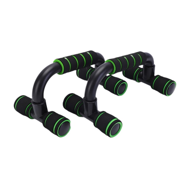 Manijas para flexiones, paralelas, entrenamiento de fitness con asas ergonómicas, minibombas, manijas para flexiones para equipos de gimnasio en casa verde