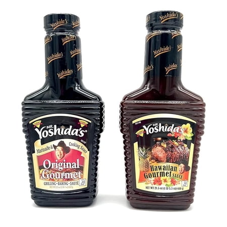 Mr. Yoshida s Japanese Barbecue Sauce 2 Pack -1 Original Gourmet Japanese Barbecue Sauce and 1 Hawaiian Gourmet Marinade & Cooking Sauce