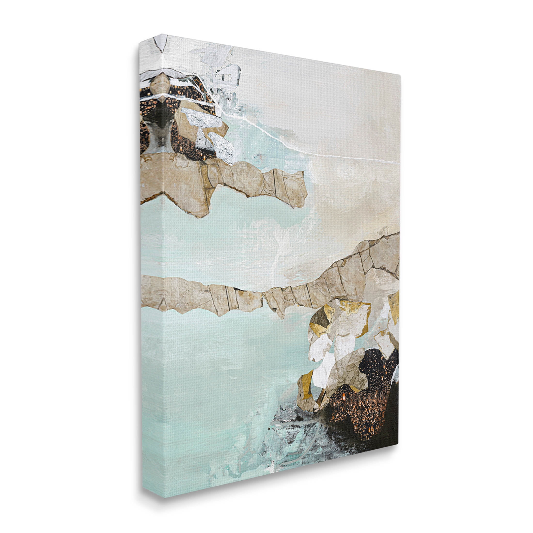 Abstract Beach Shoreline Scenery Abstract Graphic Art Gallery Wrapped Canvas Print Wall Art