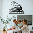 thumbnail image 4 of AOLOA Personalized Train Metal Signs, Custom Train Last Name Sign, Outdoor Railroad Wall Art Decor, Steam Train Metal Sign for Home Decor, Custom Metal Name Sign, Train Gifts for Men Son(10inches), 4 of 8