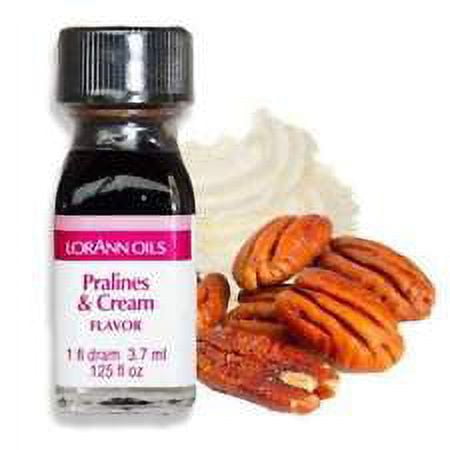 Lorann Oil Pralines and Cream Flavor 1 Dram Super Strength Flavor Extract Candy Baking Includes 1 Dram Dropper And Recipe Card