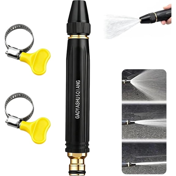 High Pressure Hose Nozzle – Pressure Washer Hose Attachment, High Pressure Water Hose Nozzle Set with Metal Connector, Garden Sprayer for Car Wash