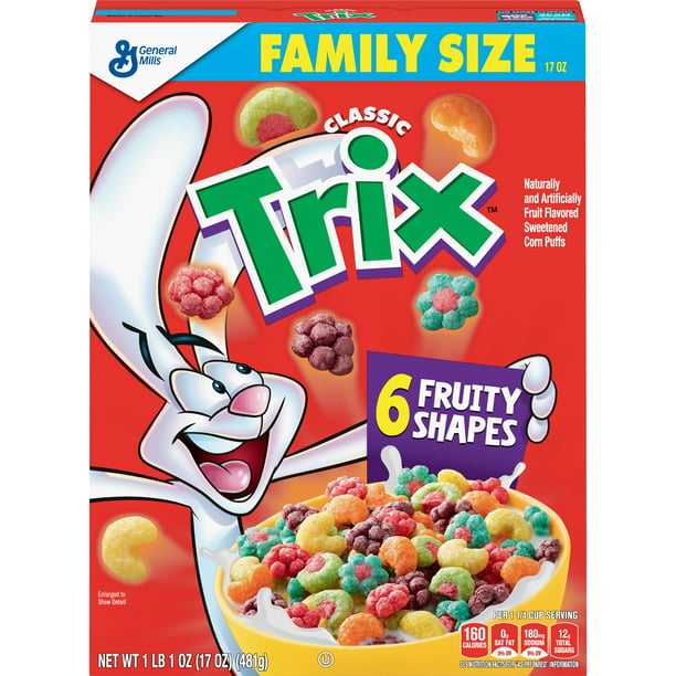 Trix, Cereal, Fruit Flavored Corn Puffs, 17 oz - Walmart.com - Walmart.com