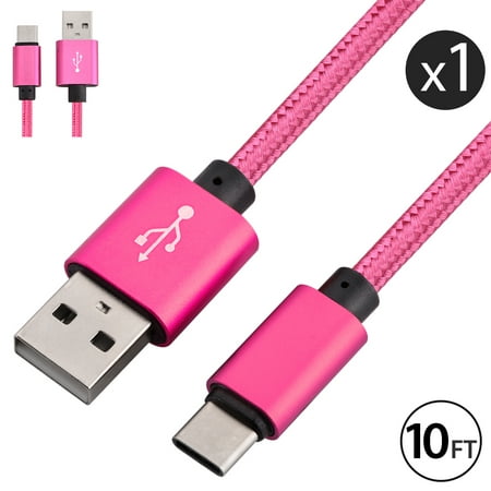 3FT USB Type C Cable Fast Charging Cable USB-C Type-C 3.1 Data Sync Charger Cable Cord For Samsung Galaxy S10 S9 S9+ Galaxy S8 S8 Plus Nexus 5X 6P OnePlus 2 3 LG G5 G6 G7 V20 HTC M10 Google Pixel XL