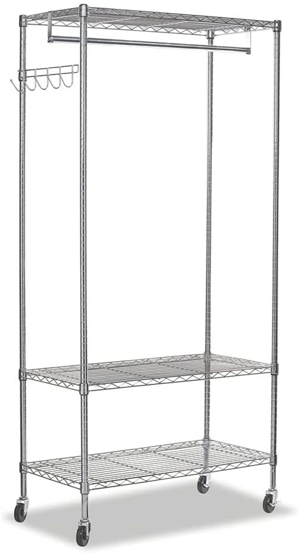 Alera ALEGR363618SR 30 Garments Wire Shelving Garment Rack Silver