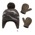 thumbnail image 2 of Minnieouse Gorro Conjunto de guantes Diseño de orejeras Gorros de punto para niños con patrones de dinosaurios Dibujos animados Accesorios de invierno Sombreros Gris verdoso M 2-3ans Minnieouse AP009413-08B, 2 of 6