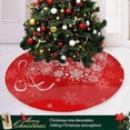 thumbnail image 6 of GZHJMY Christmas Tree Skirt Snowflake Xmas Tree Skirt Floor Door Round Mat Decorations for Holiday Party Home Christmas Day Ornaments, 35.4", 6 of 6