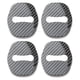 thumbnail image 2 of 4 piezas de acero inoxidable para de puerta de coche, cubierta protectora de hebilla, accesorio de protección, Interior de Metal para color de grano de carbono Macarena Cubiertas de cerradura de puerta de coche, 2 of 8