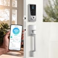 thumbnail image 5 of DESLOC D110 Plus WiFi Fingerprint Keypad Door Lock with Handle Set, App Front Door Lock Set with Fingerprint Unlock, Remote Access, Voice Control, Visual Display, Backlit, IP54, Auto-Lock, Silver, 5 of 9