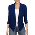 thumbnail image 2 of Hanzidakd Women's Button Down Cardigan Fall And Winter Long Sleeve V-Neck Polyester Plus Size Fashion Button Down Cardigan Blue L, 2 of 6