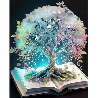 Seaside Color Tree Diamond Painting Large Abstract Love Trees Diy Full  Mosaic Embroidery Landscape Rhinestone Picture AA4807
