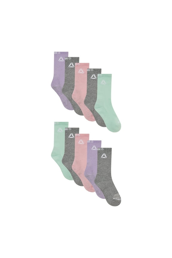 Girls Socks Pro-Series Crew Kids Socks, 10-pack