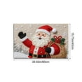 thumbnail image 3 of Antqov Christmas Bathroom Mat 16x24" Soft Santa Claus Christmas Rug Christmas Bathroom Decor Holiday Non-Slip Floor Xmas Theme Bath Mats for Indoor Outdoor Home Bathroom Supplies Gifts, 3 of 6