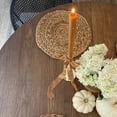 thumbnail image 5 of Cascais 36" Round Table with Japandi Base, Solid Wood with a Brown Oak Finish, 5 of 6