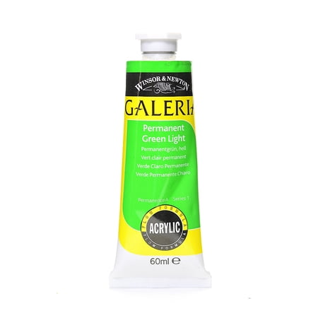 Galeria Flow Formula Acrylic Colours permanent green light, 60 ml, 483 (pack of 4)