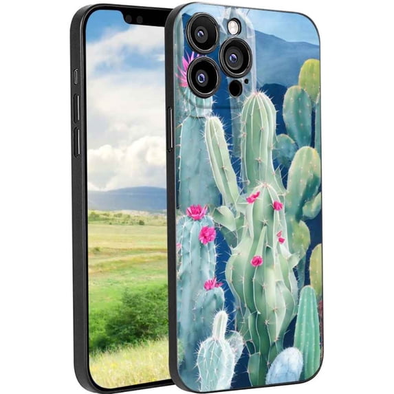 Compatible with iPhone 13 Pro Phone Case, Cactus jpg Case Men Women, Flexible Silicone Shockproof Case for iPhone 13 Pro